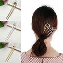 Hair Accessories Hairpin Double wavy flower Metal Hair Stick U-shaped hairpin