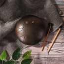 Ethereal 6 inch Steel Tongue Hand Pan Drum 8 Tones with Mallets (Bronze) Newly