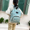 Fashion Women Printing Mummy Diaper Bag Nappy Large Handbag (Green Rainbow)