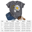 Daisy Butterfly Leopard Tea T-Shirt (Dark Grey XL)