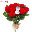 Valentine's Day Artificial Rose Flower Engagement Ring Gift n Desig Box D3L9