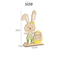 Desktop Ornament Wooden Rabbit Ornaments Bunny Easter pendants Stand