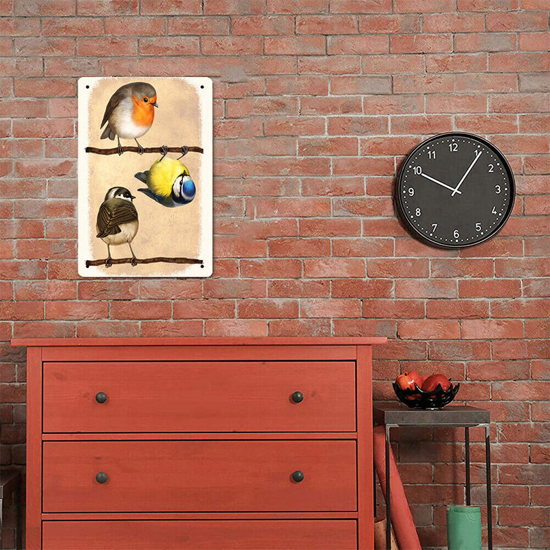 Branch Birds Retro Metal Plate Tin Sign Plaque for Bar Pub Club Cafe Crafts