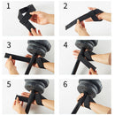 2pcs Gym Lifting Straps Anti-slip Wraps for Powerlifting Training (Black) Newly