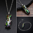 Rhinestone Ladies Chain Pendant Crystal Rhinestone Necklace Zircon Square