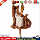 Wooden Animal Brooch DIY Craft Badge Cartoon Pin Sweater Clasp (Cat) Newly