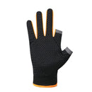 5pcs 2 Cut Finger Fishing Anti-slip Breathable Cycling Gloves(Orange)
