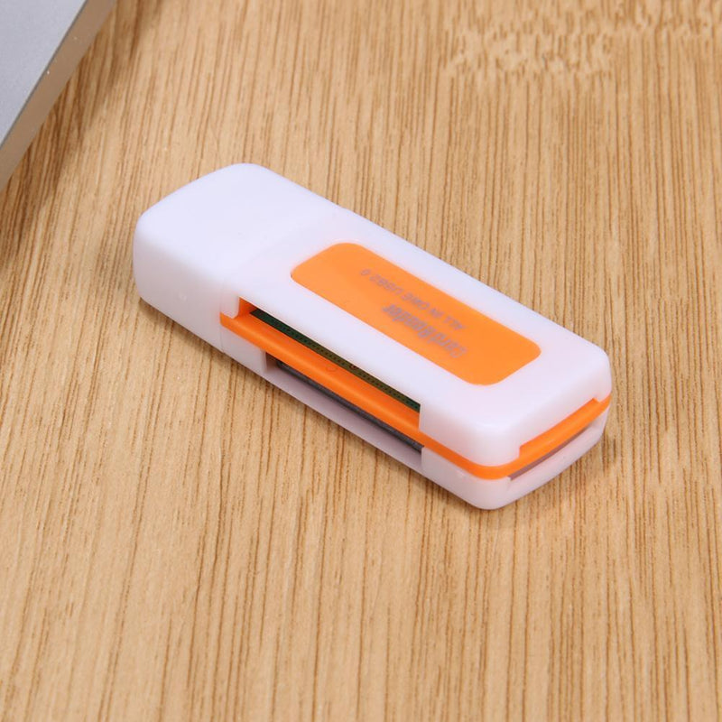 Mini USB2.0 4 Card Slots Smart Card Reader SD/MMC TF MS M2 Card Reader Newly