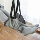 Airplane Footrest Hammock Adjustable Foot Feet Rest Travel Accessory (Grey)
