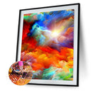 Handmade Rainbow Clouds 5D DIY Full Round Drill Drawing Kit Art Diamond Painting