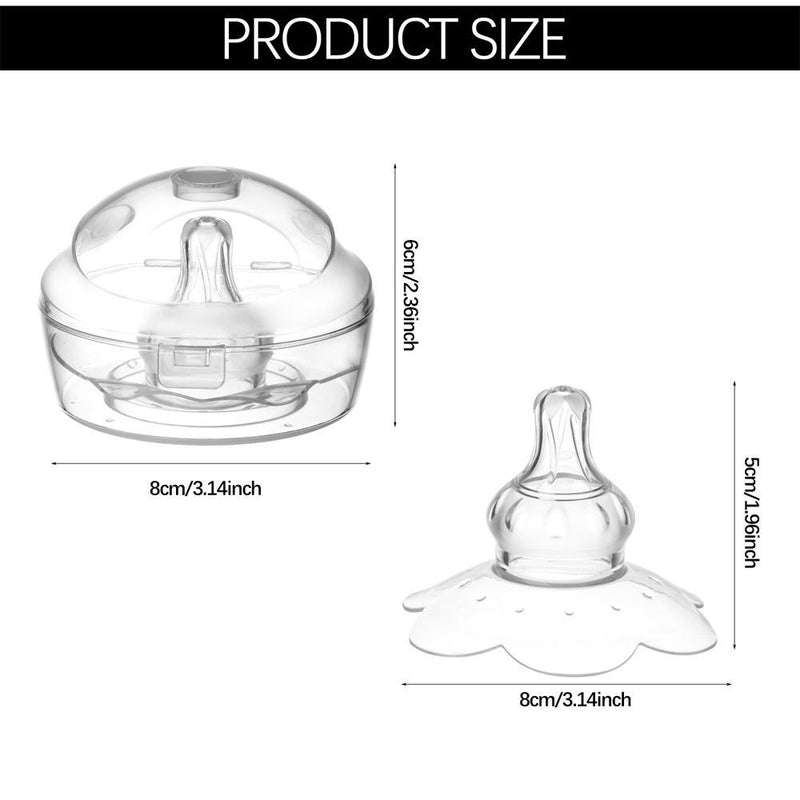 Grade Silicone Frosted Clear Nipple Everters with Storage Case Nipple Protector