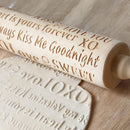 Valentine Day Letters Embossing Rolling Pin for DIY Baking Cookies (Sweet)