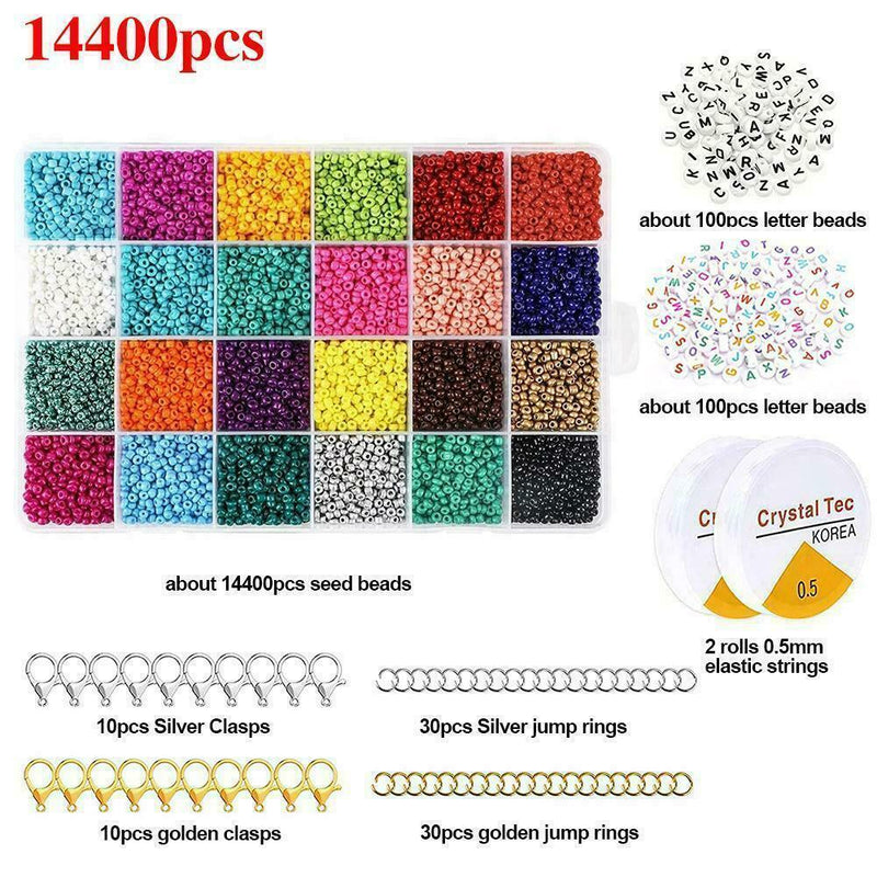 Glass Beads Box Set Spacer Beads For Jewelry Making Bracelet NE Diy AU P9I6
