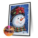 5D Rhinestone Pictures DIY Shy Snowman Full Round Drill Art Diamond Painting Kit