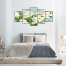 5pcs 5D DIY Full Drill Diamond Painting Lotus Cross Stitch Kits Home Wall Dec