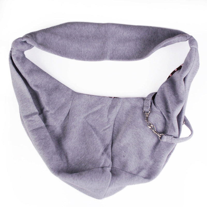 Pet Dog Cat Sling Shoulder Carrier Outdoor Travel Puppy Pouch Bag Grey
