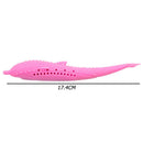 2pcs Silicone Catnip Fish Toothbrush Pet Molar Stick Cleaning Interactive T