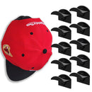 Adhesive Hat Hooks for Wall (Pack of 10) - Baseball Caps Hangers Rack (Black)