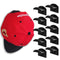 Adhesive Hat Hooks for Wall (Pack of 10) - Baseball Caps Hangers Rack (Black)