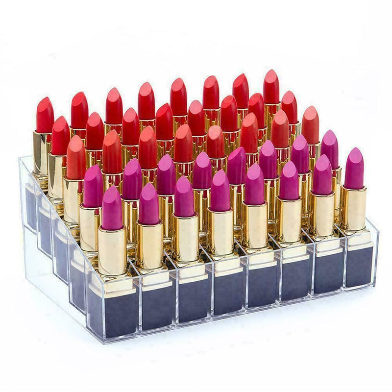 40 Slot Lipstick Holder Display Stand Cosmetic Organizer Case Acrylic W2N6