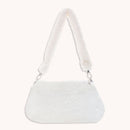 Portable Plush Shoulder Handbag Women Animal Print Underarm Bag Purse (3)