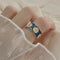 Women's Ring Small Enamel Pattern Ring Adjustable Little Daisy For women|girls