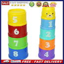 9pcs Piles Stacking Cups Children Early Education Learning Toys Folding Tow