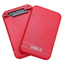 2.5 inch SATA 2 to USB3.0 HDD SSD Case External Hard Disk Enclosure (Red)