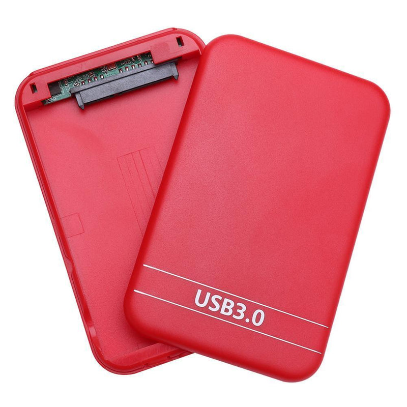 2.5 inch SATA 2 to USB3.0 HDD SSD Case External Hard Disk Enclosure (Red)