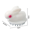 Silicone Head Scalp Massage Brush Shampoo Hair Washing Bath Comb (White)