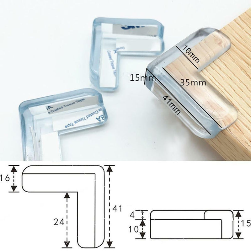 4Pcs L-Shape Baby Safe Protector Table Corners Anti-Collision Angle Cover Shells