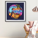 11CT Stamped Printed on Canvas Animal Artworks Home Wall Decoration Art Gif