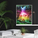 5D DIY Full Drill Diamond Painting Rainbow Waterfall Embroidery Mosaic Decor Kit