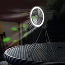 Multifunctional Mini Fan with LED Light Desktop Ceiling Fan (Black Tripod)