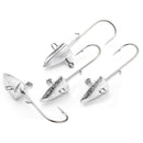 8pcs Triangle Head Hooks Jig Bait Barbed Hook Soft Lure Fishing Tackle (7g)