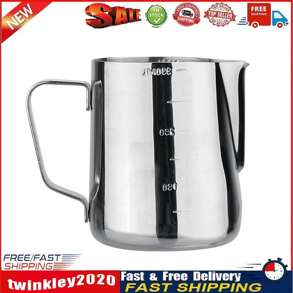 Espresso Coffee Milk Cup Mugs Thermo Steaming Frothing Pitcher (350ml) Newly