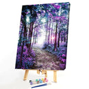 Painting By Numbers DIY Purple Grove Canvas Oil Wall Art Picture Ornaments Kit