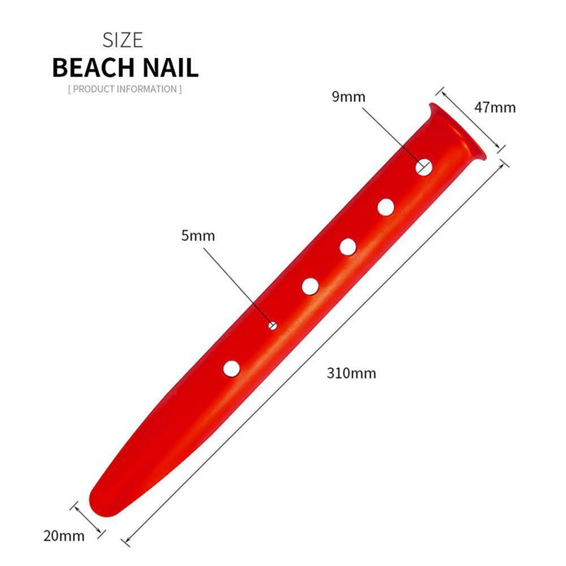 Snow & Sand Tent Stakes Pegs-Rustproof Aluminum U-Shaped Tent Pegs (Red)