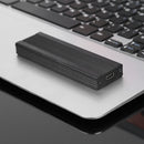 M2 SSD Disk Case Enclosure Hard Drive Box (Dual Protocol-10Gbps C-A Black)