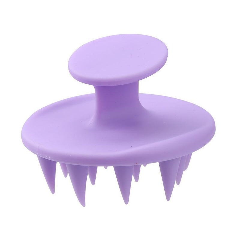 Point Tip Silicone Scalp Shampoo Massage Brush Head Acupoint Comb (Purple)