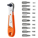 Ratchet Wrench Screwdriver Bit Set 1/4 inch Drive Universal Spanner Key Set