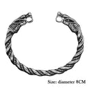 Neutral Retro Twisted Woven Street All-Match Handmade Opening Bangle Bracelet