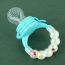 Baby Food Bite Bag Infant Feed Bell Chew Soother Pacifier Device (White)(M)