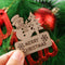 Wood Chip Christmas Snowflake Santa Claus Xmas Decoration Hanging Ornaments