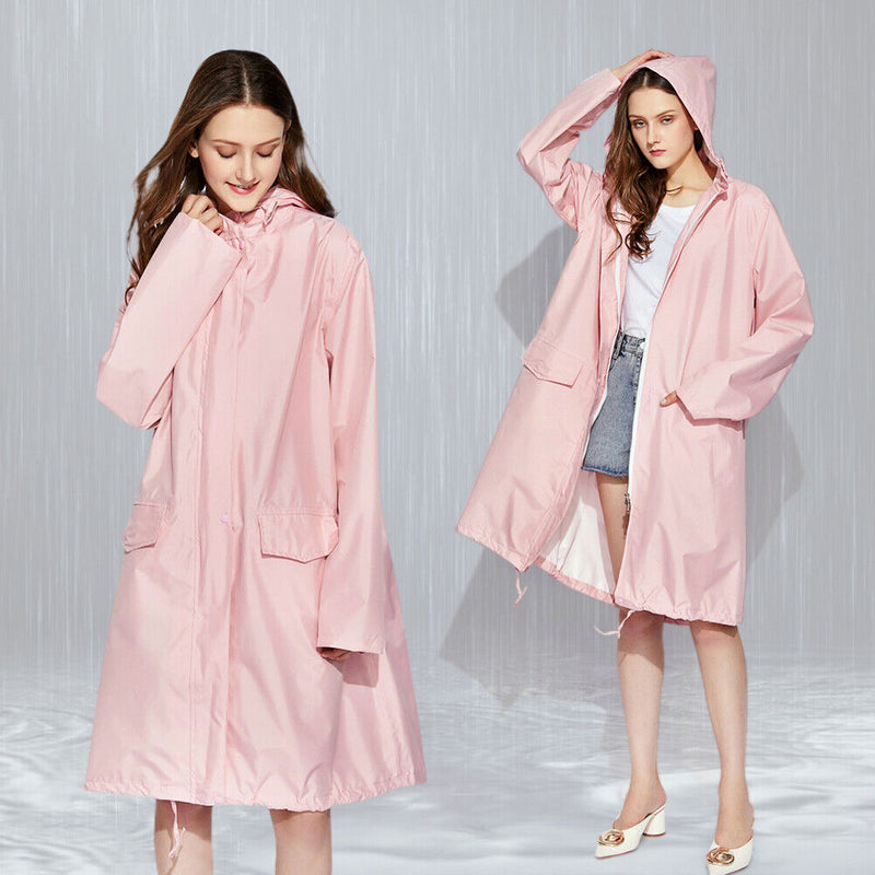 Unisex Tunic Hooded Raincoat Waterproof Outdoor Cycling Rain Poncho (L) Newly