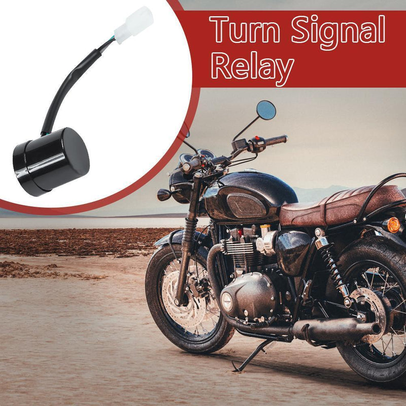 12V DC 3 Wire Round Turn Signal Relay Motorcycle Direction Indicator Flashe