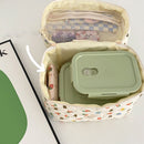 Organizer Cotton Makeup Bag Quilting Cosmetic Bag Toiletry Case Makeup Pouch
