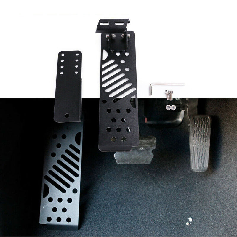 Metal Dead Pedal Left Side Foot Rest Kick Panel for 2018-21 Jeep Wrangler JL