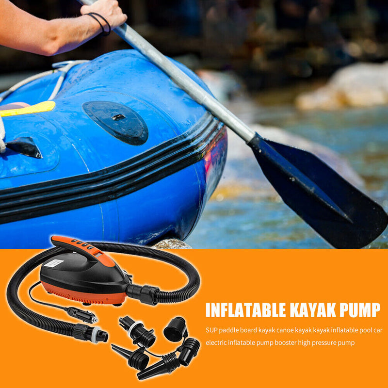 12V Car Electric Air Pump 16psi Kayak High Pressure LCD Display Inflator