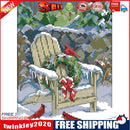 Christmas Snow View Cross Stitch 14CT Stamped Canvas Needlework Kit (F423)